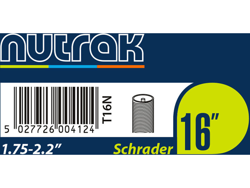 NUTRAK 16" x 1.75 - 2.125 inch Schrader inner tube click to zoom image