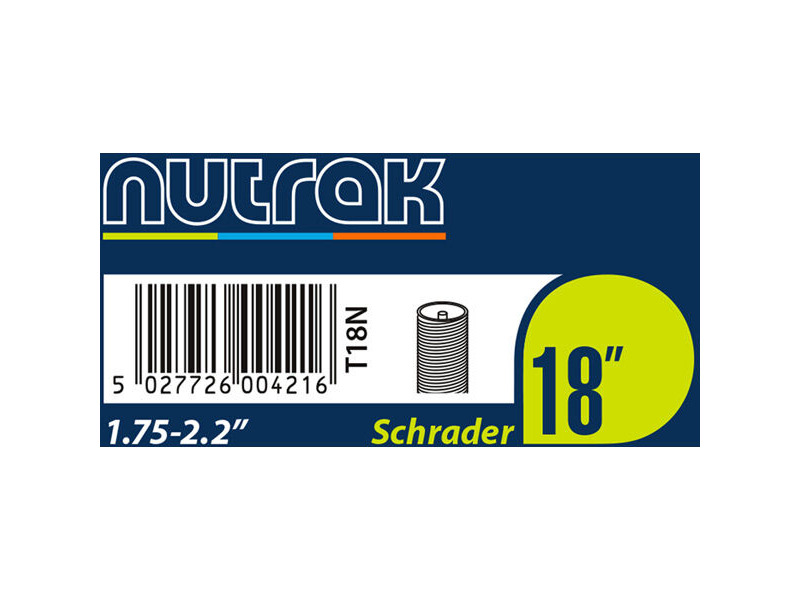 NUTRAK 18 x 1.75 - 2.125 inch Schrader inner tube click to zoom image