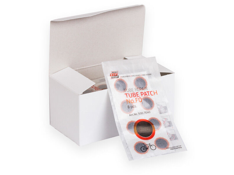 REMA TIP TOP Tube Repair Patches - Strip of 8 x F0 (16 mm) click to zoom image