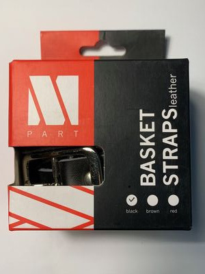 M PART Leather basket straps, high quality, universal fit click to zoom image