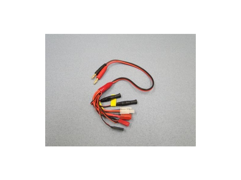 LOGIC RC Charge Lead Chg Ld 4mm Tam, Dns, BEC, Rx, Fut/JR Tx click to zoom image