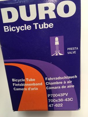 DURO 700x38/43c inner tube Presta valve