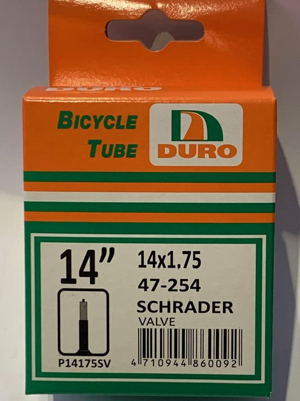 DURO 14 x 1.75 (47-254) inner Tube Schrader Valve click to zoom image