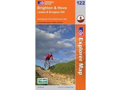 ORDINANCE SURVEY Explorer Map 122 Brighton and Hove click to zoom image