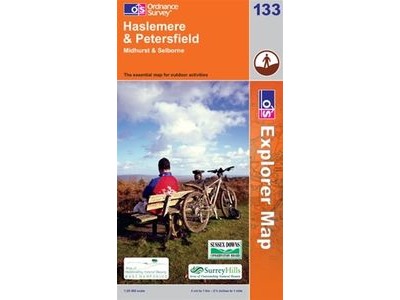 ORDINANCE SURVEY Explorer Map 133 Haslemere and Petersfield click to zoom image