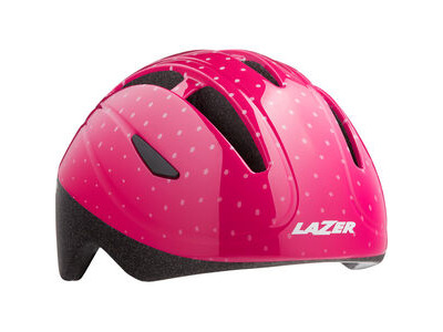 LAZER Bob+ Helmet, Uni-Size Kids (46-52cm). Uni-Size Kids (46-52cm) Pink dots  click to zoom image