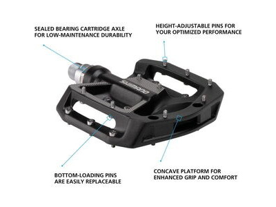 SHIMANO GR500 platform MTB flat pedals click to zoom image