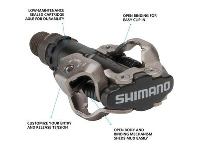 SHIMANO M520 MTB SPD Pedals  click to zoom image