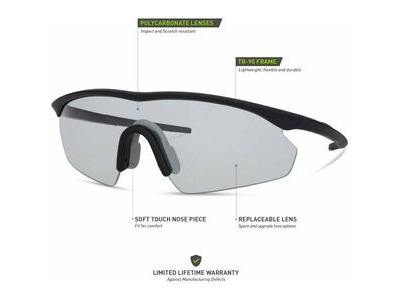 MADISON Shields Glasses - matt black frame / clear lens