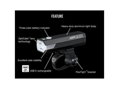 CATEYE AMPP 900 Front Bike Light click to zoom image