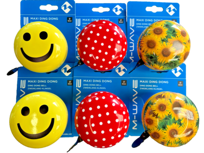 M-WAVE Maxi Ding-Dong Bicycle Bell 80mm (Colour Option)