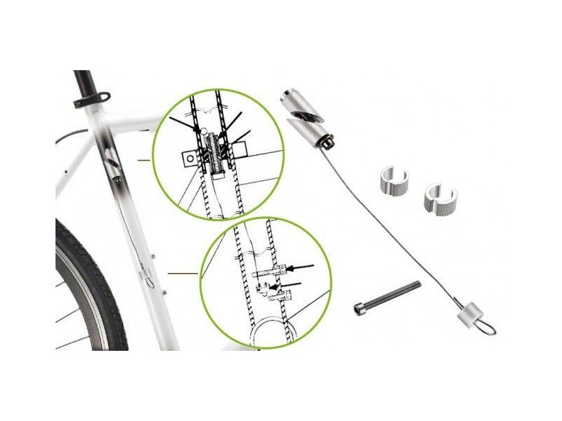 D2O Alloy Seat Post Security Device Prevents Seat Post Theft! click to zoom image