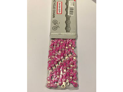 YBN S410H Old School BMX Chain 1/2" x 1/8" x 112 links Single Speed /2" x 1/8" 1x 112 links Pink/Silver  click to zoom image