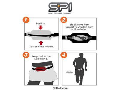 SPIBELT ENERGY (with 6 gel loops) BLACK WITH BLACK ZIP click to zoom image