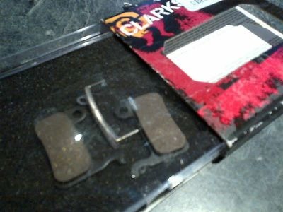 CLARKS CYCLE SYSTEMS Disc Pads Organic Compound Shimano XTR etc click to zoom image