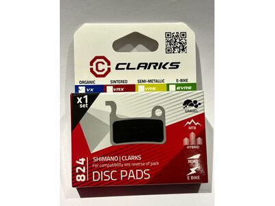CLARKS CYCLE SYSTEMS VX824 Disc Pads Organic fits (Shimano XTR etc)