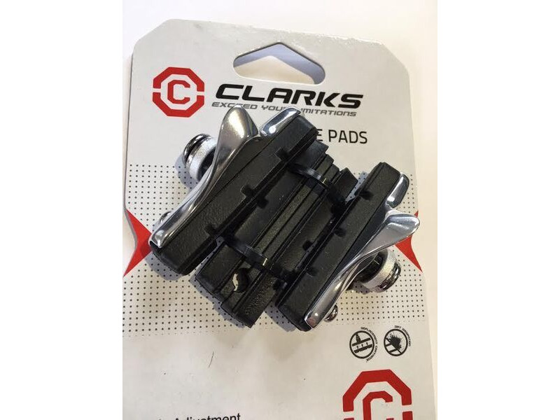 CLARKS CYCLE SYSTEMS Road Rim Brake Blocks Alloy holder & Extra inserts click to zoom image